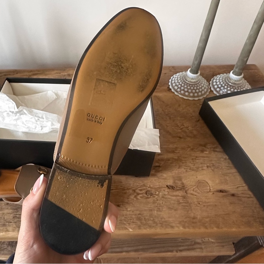 Gucci Women's Princetown Slipper Mule Loafer in Taupe - Picture 12 of 17